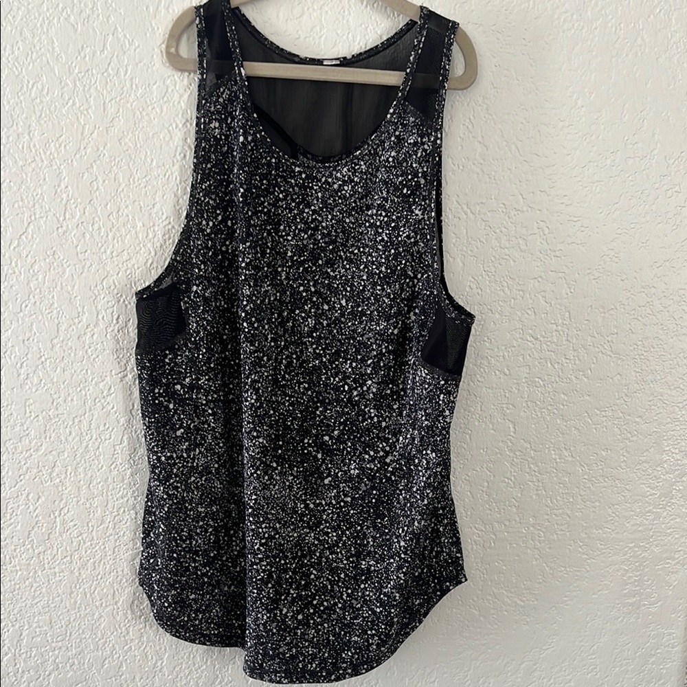 lululemon athletica Black and White Patterned Tank Top